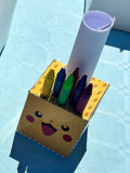 Cube d'activités (4 crayons et coloriages)