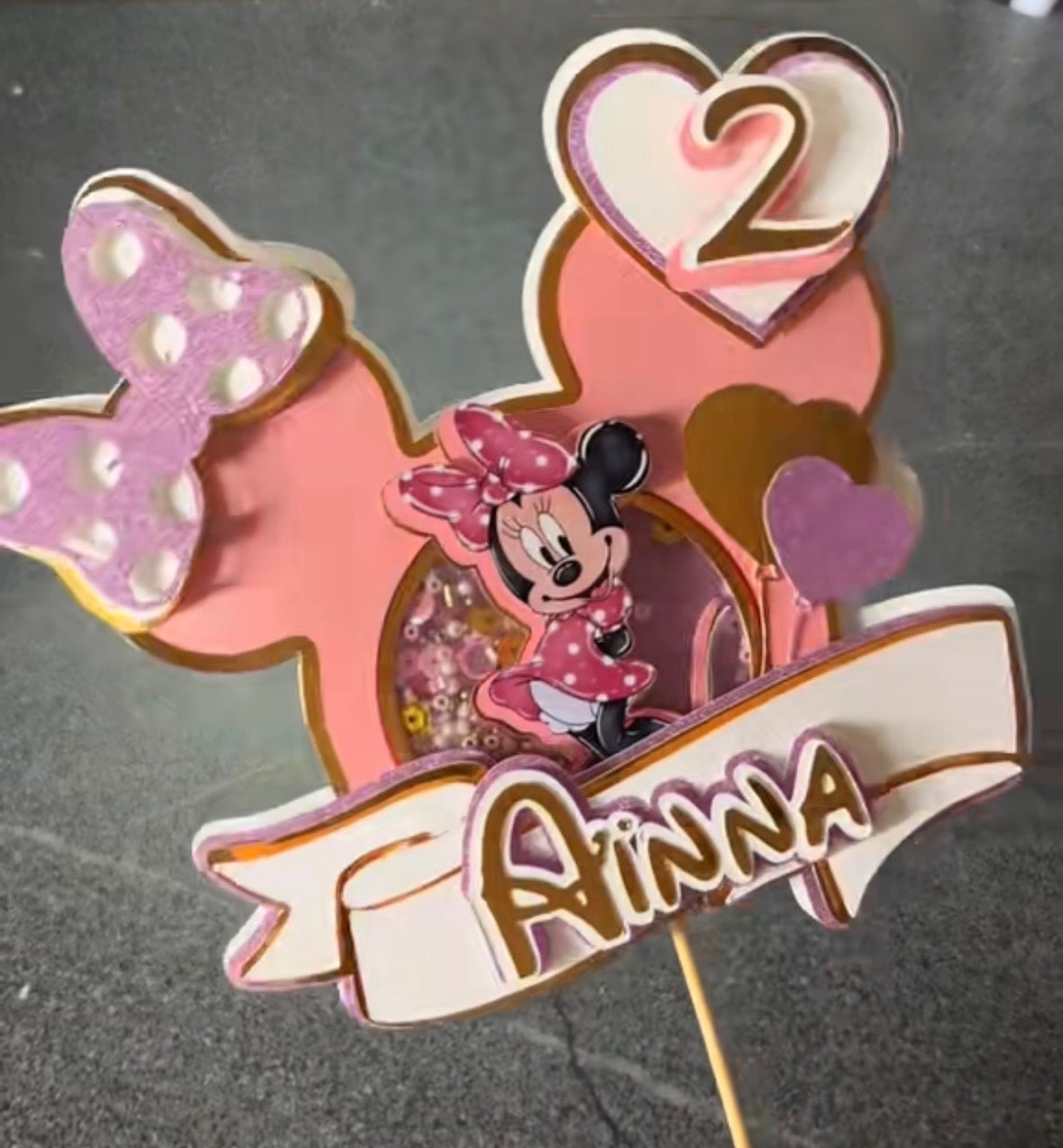 Cake Topper Minnie personnalisé
