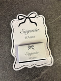 Carte de remerciement avec chocolat