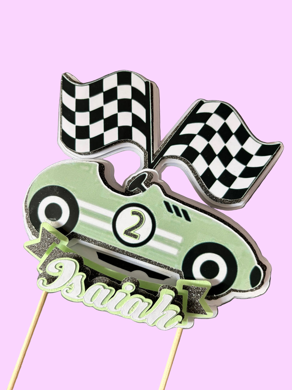 Cake Topper Voiture personnalisé – Décoration gâteau anniversaire