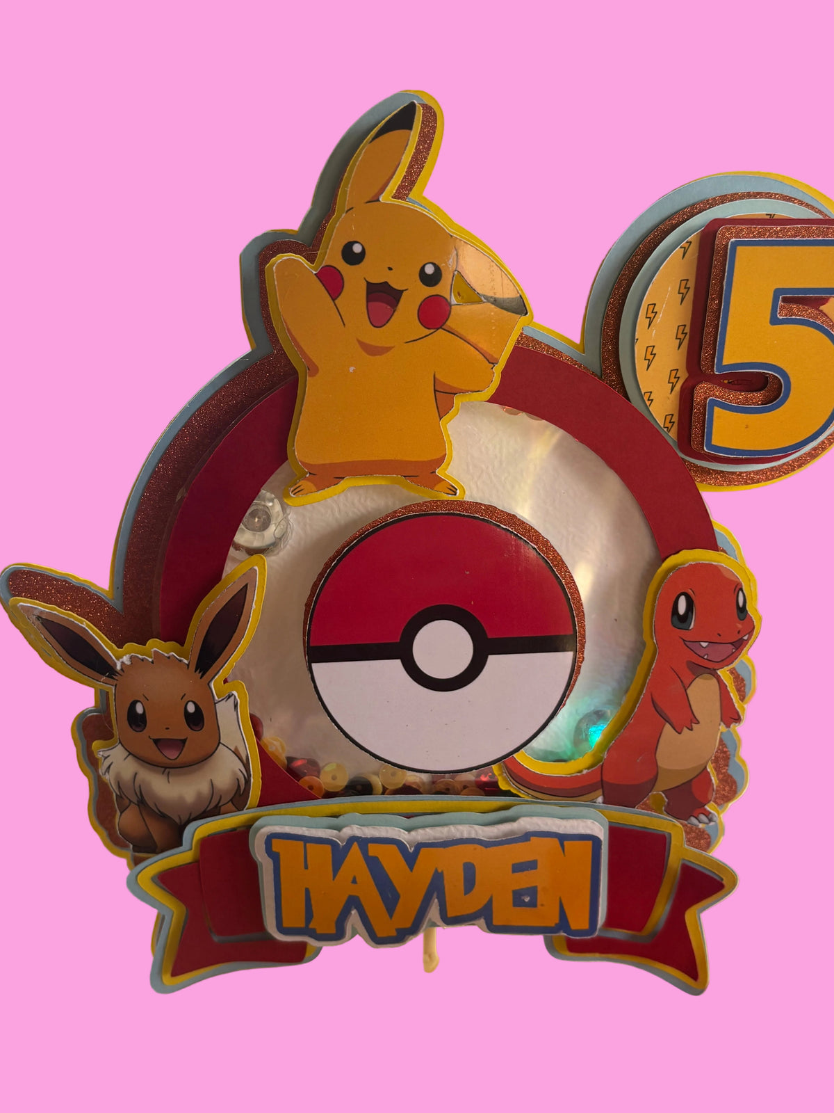 Cake Topper Pikachu Lumineux Personnalisé | Pokémon